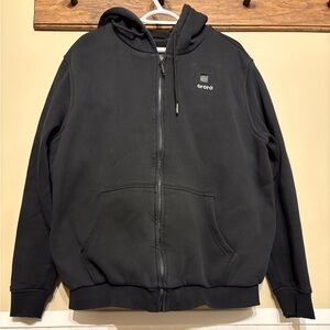 Black Electric Heated Zip-Up Hoodie